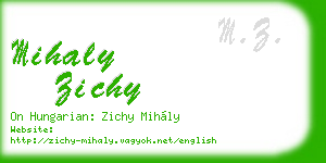 mihaly zichy business card