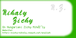 mihaly zichy business card